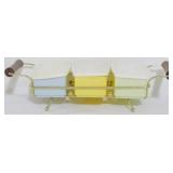 Mid Century Atomic serving dish 2.5x11x3