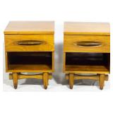 Pair Ward Furn 1 drawer bedside stands