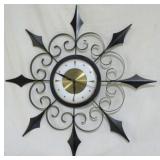 Vintage Starburst Wall Clock by Welby - 23" round