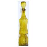 1960s Empoli Ribbed Square Decanter 17"