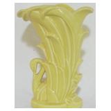 McCoy Yellow Swan Vase 9"