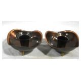 Pair of Copper Craft Build Candle Holders - 3.5"
