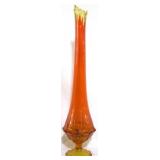 Fenton Valencia Amberina Swung Vase, 24" 