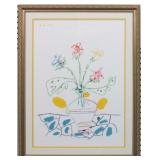 VASE WITH FLOWERS LITHOGRAPH BY PABLO PICASSO
