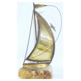 Sailboat Sculpture Signed at Bottom 10"