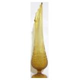 Fenton Hobnail Amber Swung Vase - 20" tall