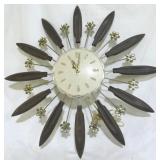 Vtg Starburst Electric Wall Clock by Robertshaw