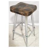 Vintage chrome base bar stool