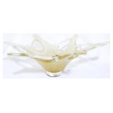 Art Glass Tan Bowl 6x18.5"