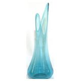 L E Smith Simplicity Blue Swung Vase 20" tall
