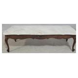 Vintage French marble top coffee table