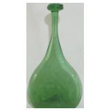 Blenko Blown Glass Green Vase 13.5"