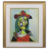 WOMEN IN FUR COLLAR GICLEE BY PABLO PICASSO
