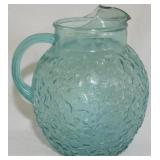 Vintage Lido Milano teal pitcher 9"