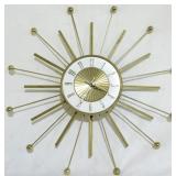 Vintage Starburst Wall Clock by Eglin