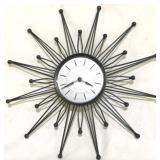 Vintage Starburst Wall Clock by Sterling & Noble