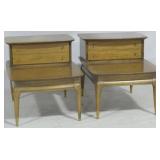 Bassett matched pair mid-century step tables