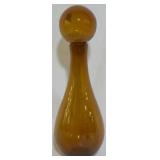 MCM Empoli Amber Glass Liquor Decanter 13.5"