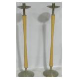 Vintage pair paschal 45" tall candle torcheres