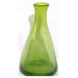 Art Glass Green Vase - 6" tall