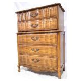 Vintage French carved chest on chest