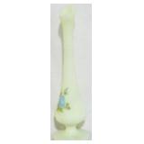 Painted Fenton Swung Bud Vase - 9" tall