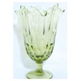 Vintage Fenton Green Swung Vase 9"