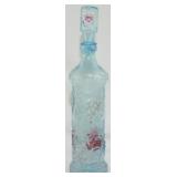 Blue Empoli Glass Decanter 19"