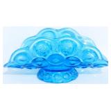 L E Smith Moon & Stars Blue Banana Bowl