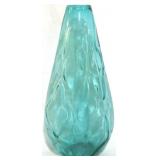 Large Blenko Blue/Green Vase - 14" tall
