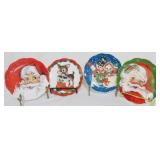 4 Mr. Christmas Plates 8"