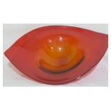 Blenko Large Amberina Bowl 4x16x12
