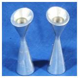 Vintage Nambe Studio Candlesticks 5.5"