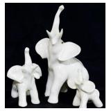 3 Elephant figurines