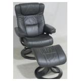 Swivel lounge chair with ottoman