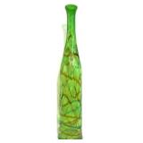 Large Mottled Art Glass Vase - 23" tall