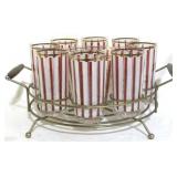 Mid-Century Beverage Set w/ carrier