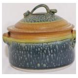 Mid Century Pot with lid 7x7.5"