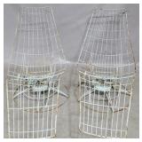 Pair Homecrest wire banana chairs
