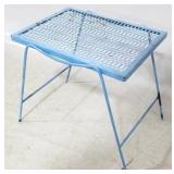 Vintage Russell Woodard teal metal table