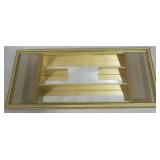 Vintage mirror back gold what not shelf