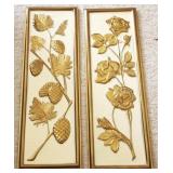 Set of 2 Elpec of England Embossed Wall Plaques