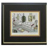 MID CENTURY MODERN INTERIOR WITH SOFA