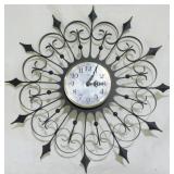 Vintage Starburst Wall Clock by Welby - 24" round