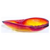 L E Smith Amberina Ashtray 1.5x8x4.5