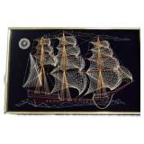 Vintage Boat String Art 19x30