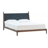 Union Home Cove black leather queen bed