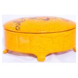 Signed Painted Dresser Box with lid 4x7x5