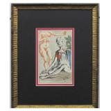 ORIGINAL 1947 ILLUSTRATION FROM ESSAYS OF MICHEL