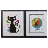 SET OF 2 MID CENTURY MODERN CATS